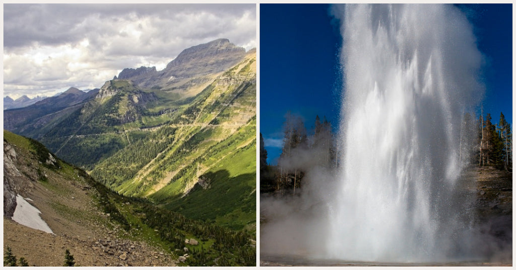 Glacier Garden Wall vs. Yellowstone Grand Geyser