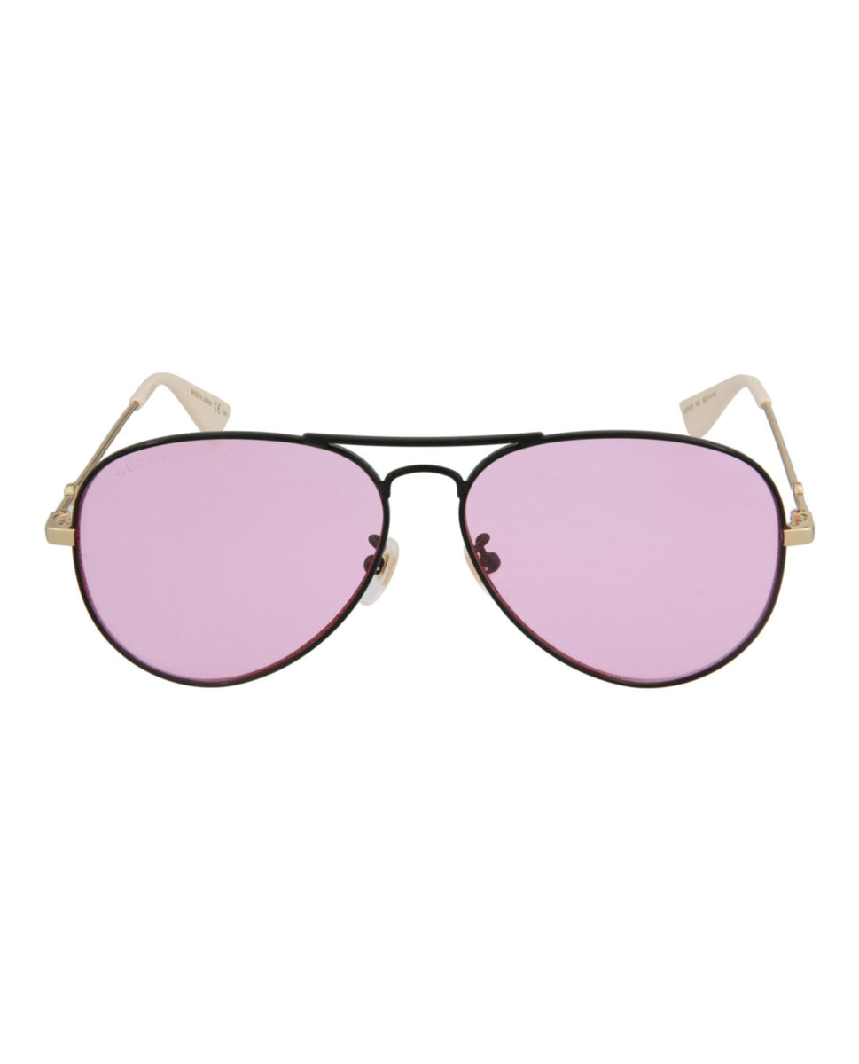 gucci purple aviator sunglasses