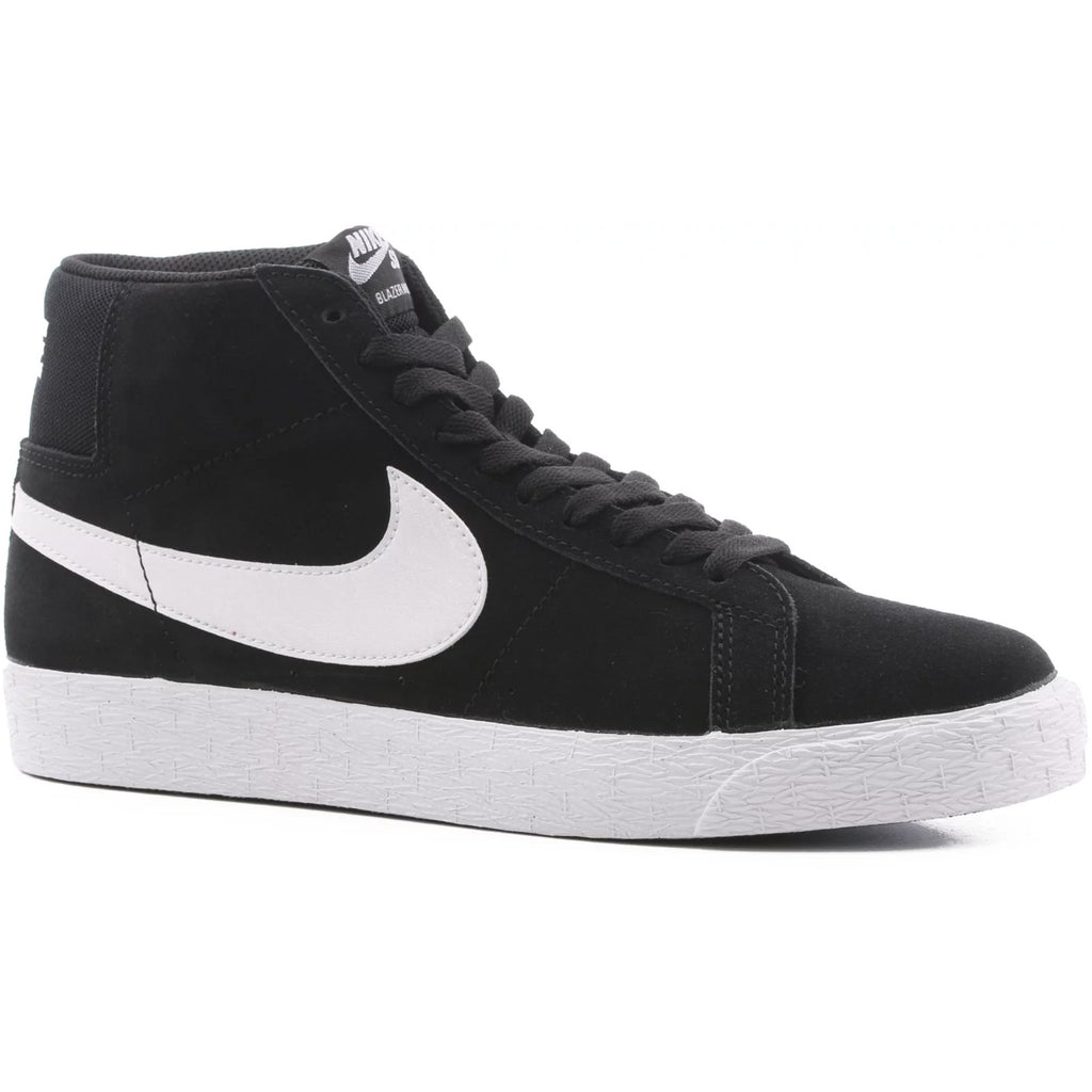 nike blazer mid black and white