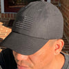 Subdued Black US Flag (Embroidered) - Satin Lined Full Baseball Cap
