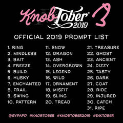 Knobtober 2019 Word Prompt List