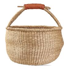 Large fake Seagrass “Bolga” Basket