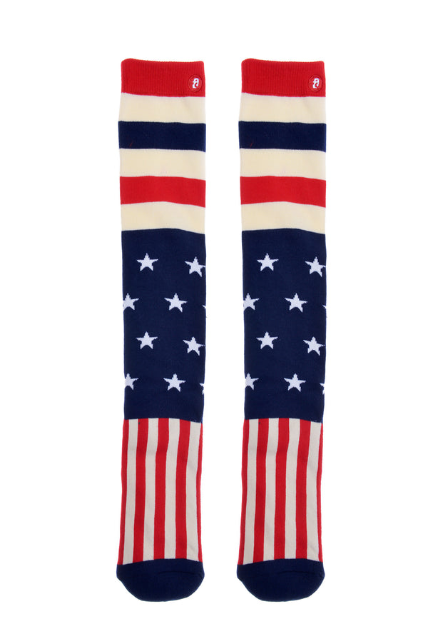 New American Flag Sublimate USA Knee High Socks 