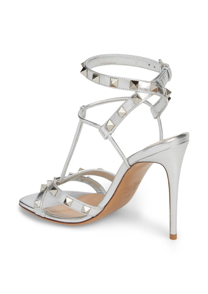 valentino silver heels