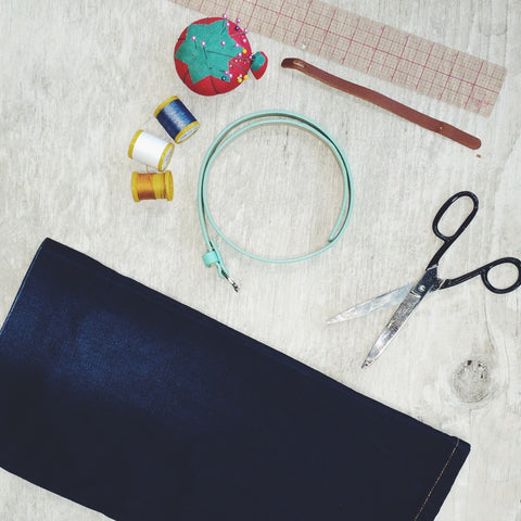 DIY Denim Lunch Bag Materials