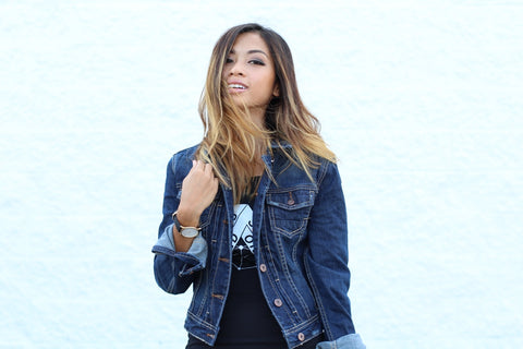 Aiko Cunanan in UNIONBAY denim jacket