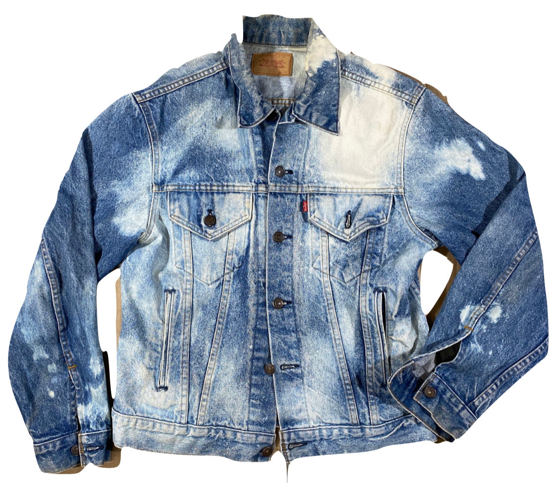 levi's bleached denim jacket