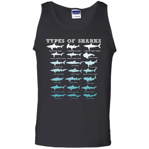21 Types Of Sharks Marine Biology Tank Top Black / S Tank Top - teesdiys