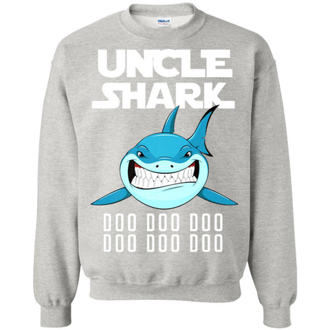 Uncle Shark Sweatshirt Ash / S Sweatshirt - teesdiys