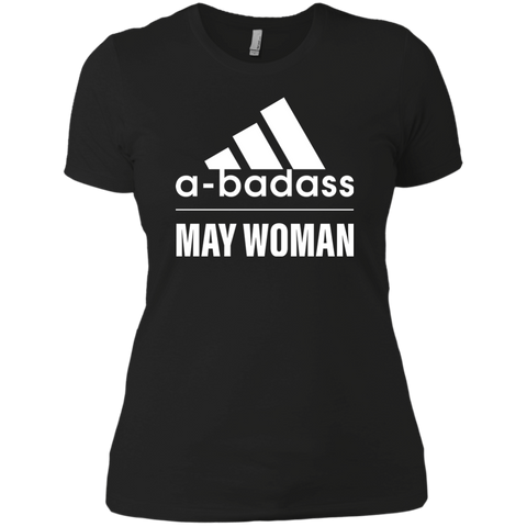 Best Abadass May Woman T Shirt - teesdiys Black / X-Small Next Level Ladies' Boyfriend T-Shirt - teesdiys