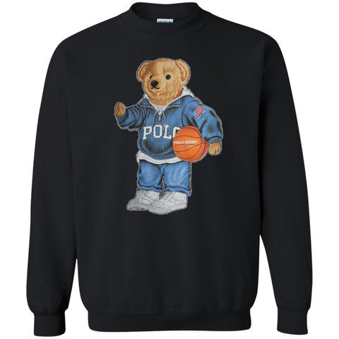 Bigger Bear With Sport Fashion T-shirt Black / S G180 Gildan Crewneck Pullover Sweatshirt 8 oz. - teesdiys