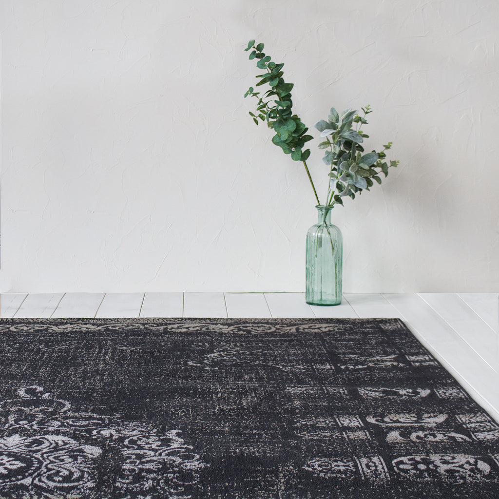 Faded vintage rug