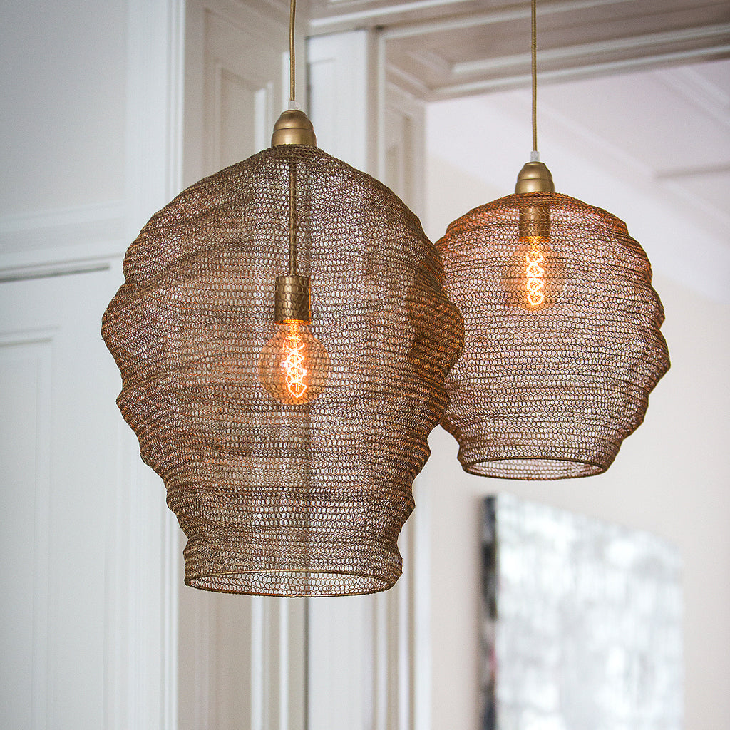 Bronze wire lampshade