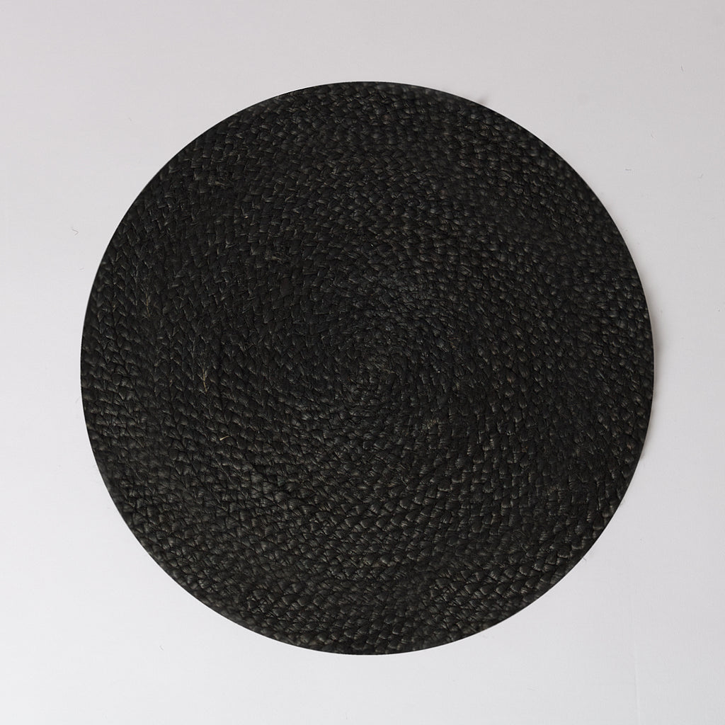 Black Round Rustic Placemat Vaunt Design