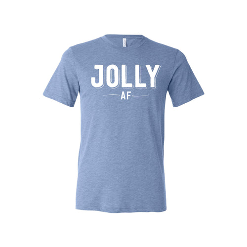 jolly af t-shirt - blue - christmas t-shirts - soft and spun apparel