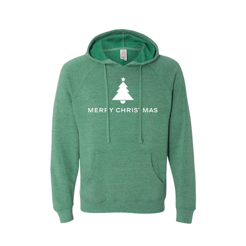 merry christmas hoodie - sea green - christmas sweatshirt - soft and spun apparel