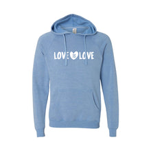 love is love pullover hoodie - pacific - soft and spun apparel