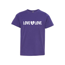love is love kids t-shirt - purple - soft and spun apparel