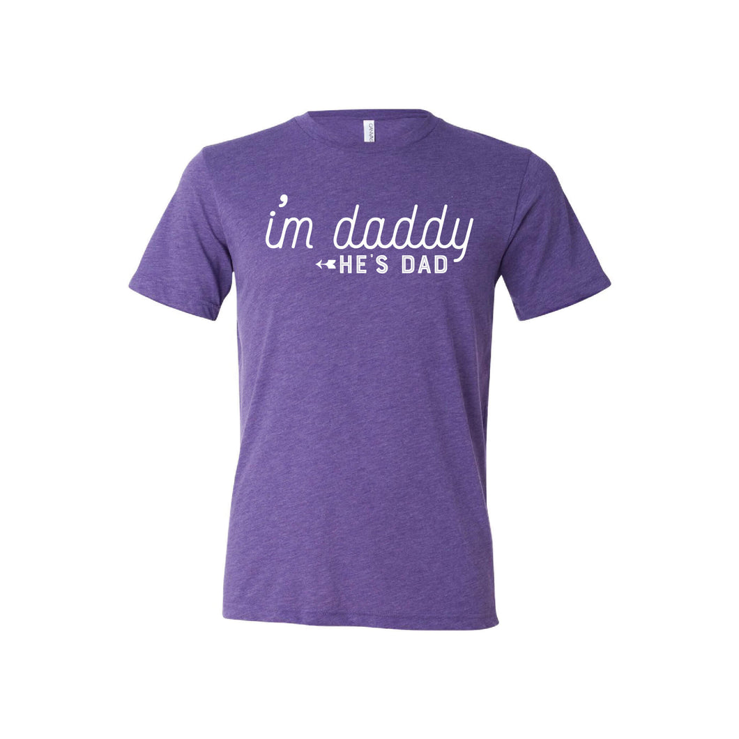 I'm daddy he's dad - lgbt t-shirt - purple