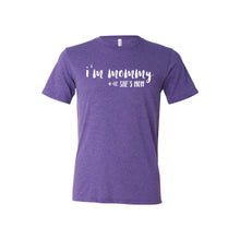 i'm mommy she's mom - lgbt t-shirt - purple