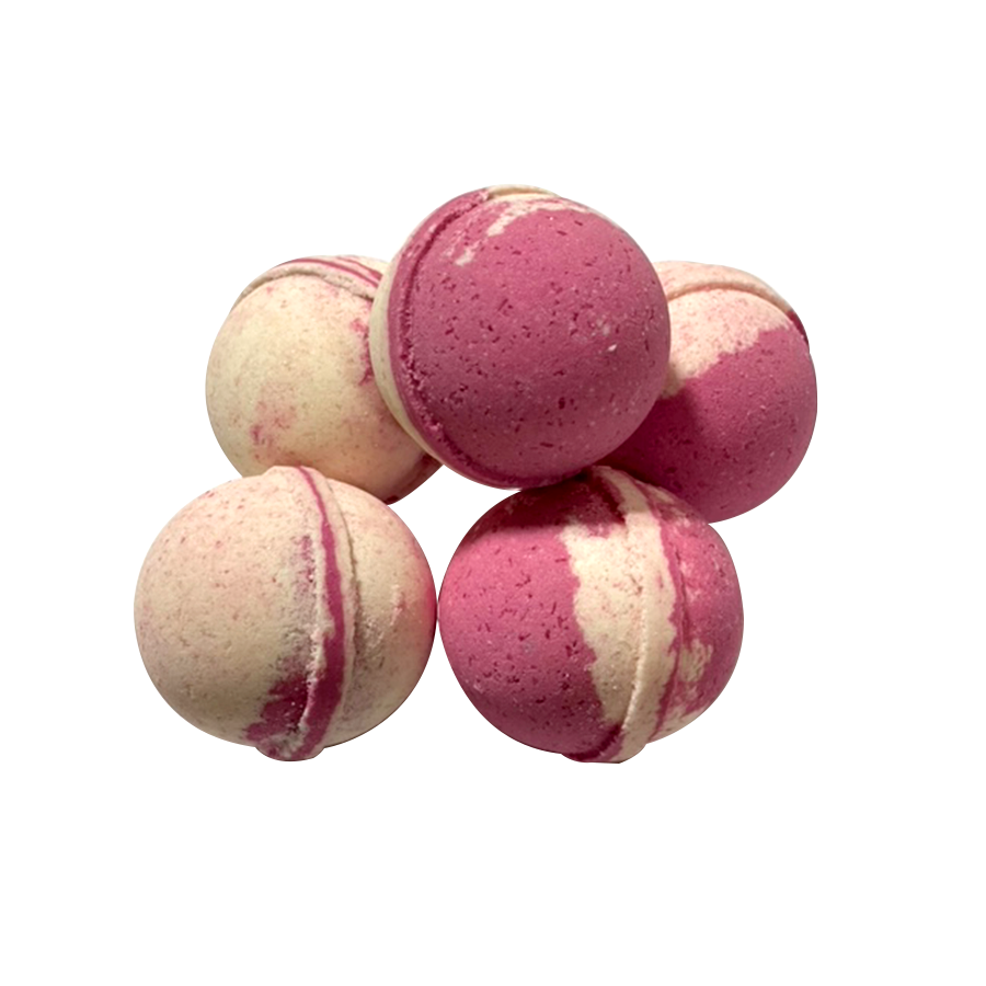 strawberry champagne bath bomb