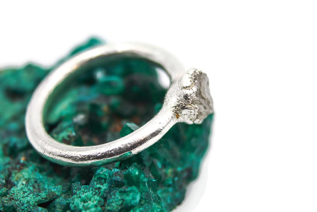 fox & stone bohemian crystals raw diamond engagement ring with gemstones
