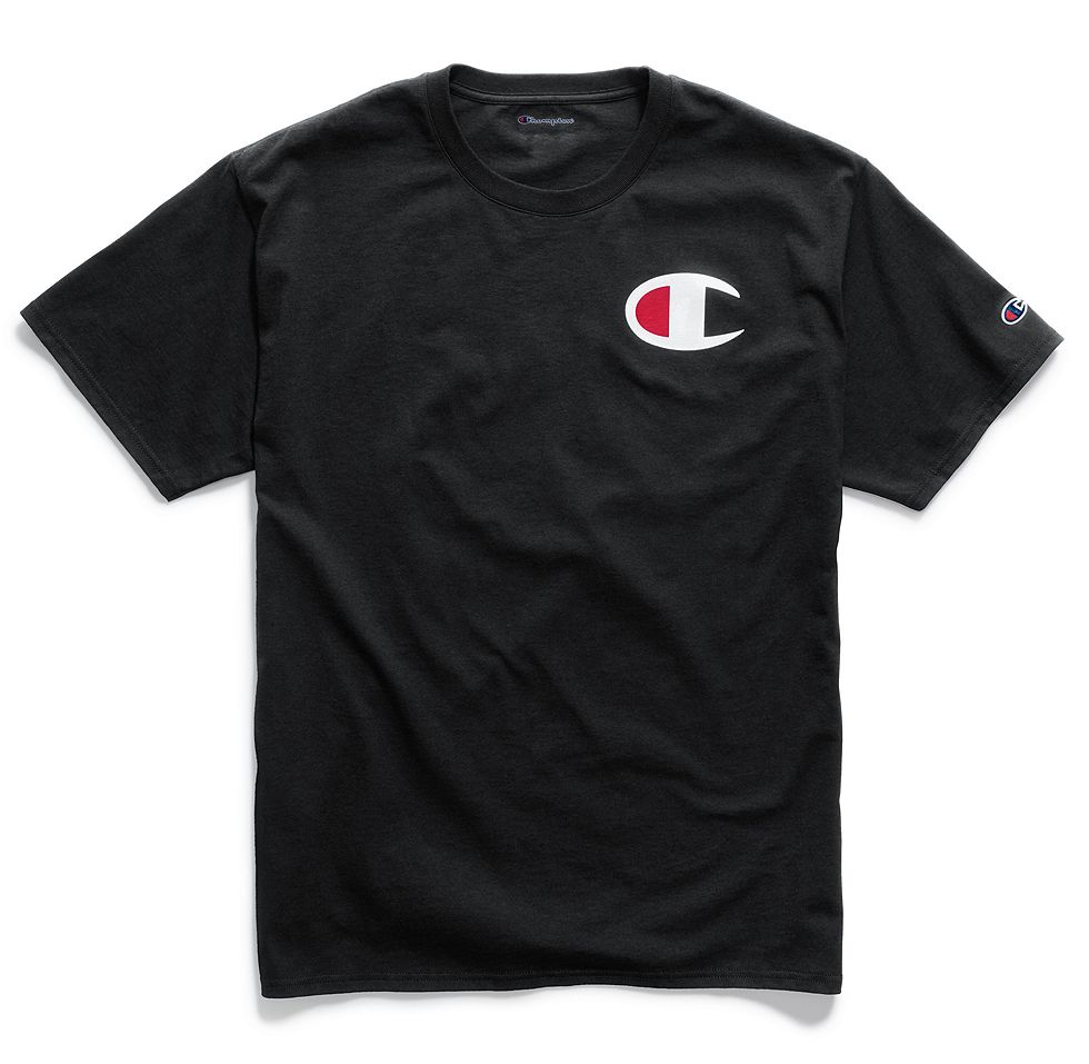 Champion Big C Logo T-Shirt Black 