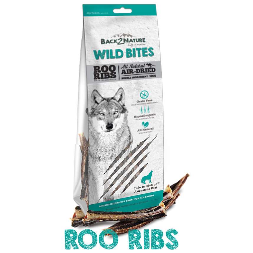 Back 2 Nature Wild Bites Roo Ribs Dog (100g) – PerroMart Malaysia