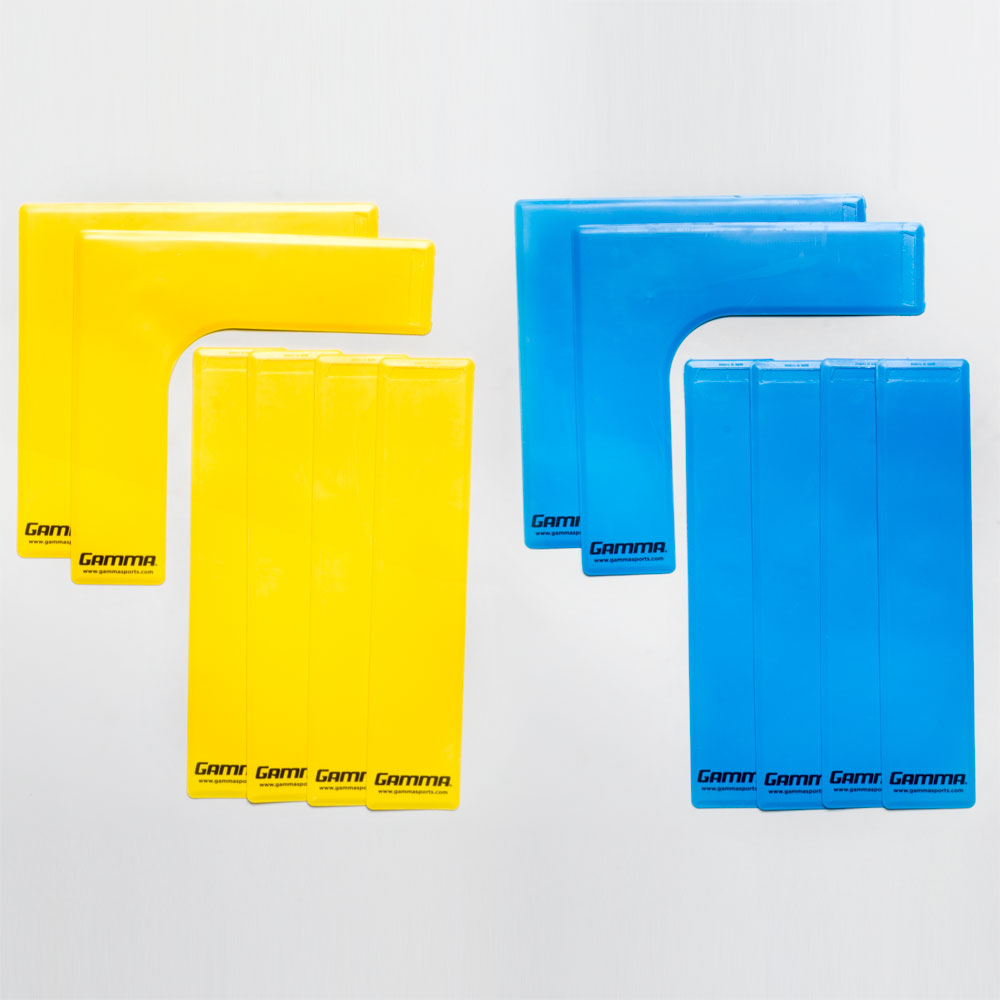 Yellow/Blue by Gamma Gamma Court Marker Lines