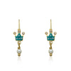 Crystal Crown & Pearl Dangle Earring