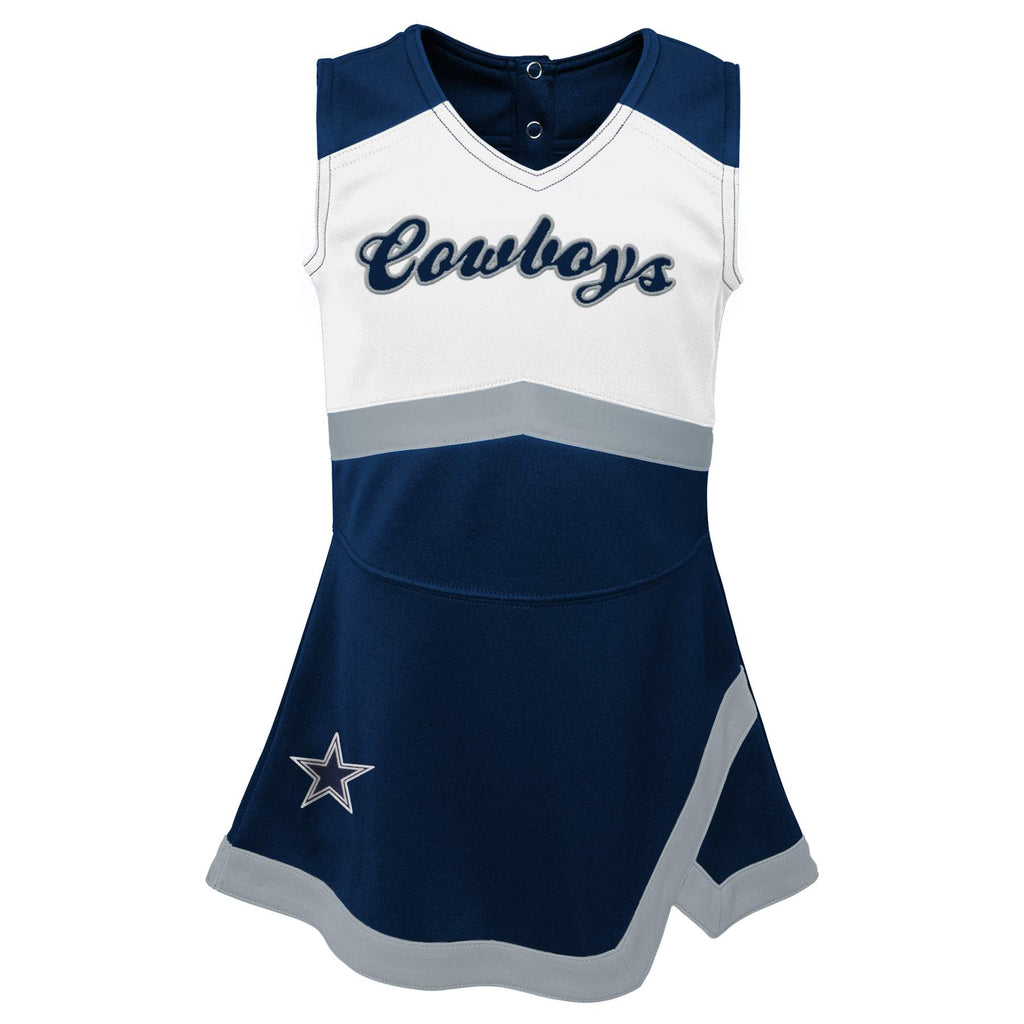 Lids Dallas Cowboys Girls Toddler Heart To Jersey Tunic Dress -  Navy/Heather Gray