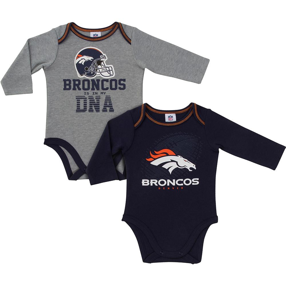 NFL 3-Piece Baby Boys Denver Broncos Bodysuit, Sleep 'n Play, and Cap Set - 0-3mo