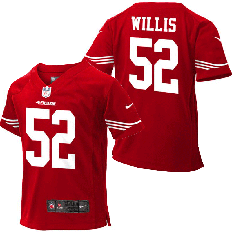 Mitchell & Ness Men's San Francisco 49ers Patrick Willis #52 2007 Red  Throwback Jersey