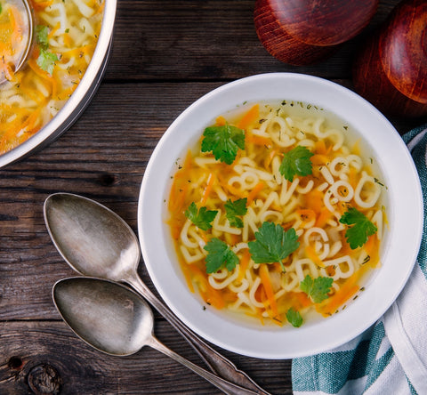 Chicken Noodle Soup Infused With Iron