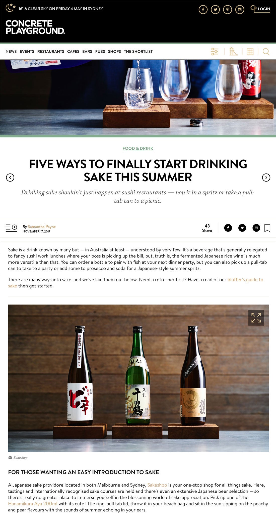 Five Ways to Finally Start Drinking Sake This Summer