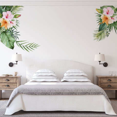 Floral tropical wall stickers