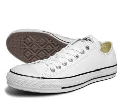 converse black leather trainers