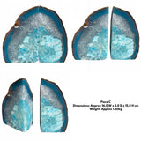 Agate Bookends (Blue)