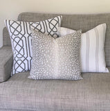 Grey Stripe Linen Cushion