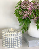Round Spot Bone Inlay Box