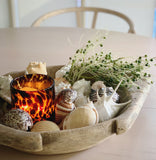 Vintage Bleached Wood Parat Bowl