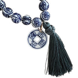 Chinoiserie Bracelet with Tassel & Charm