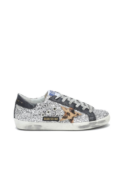 golden goose leopard glitter sneakers