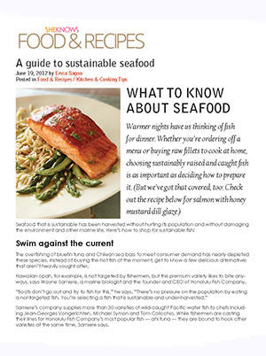 Sustainable seafood