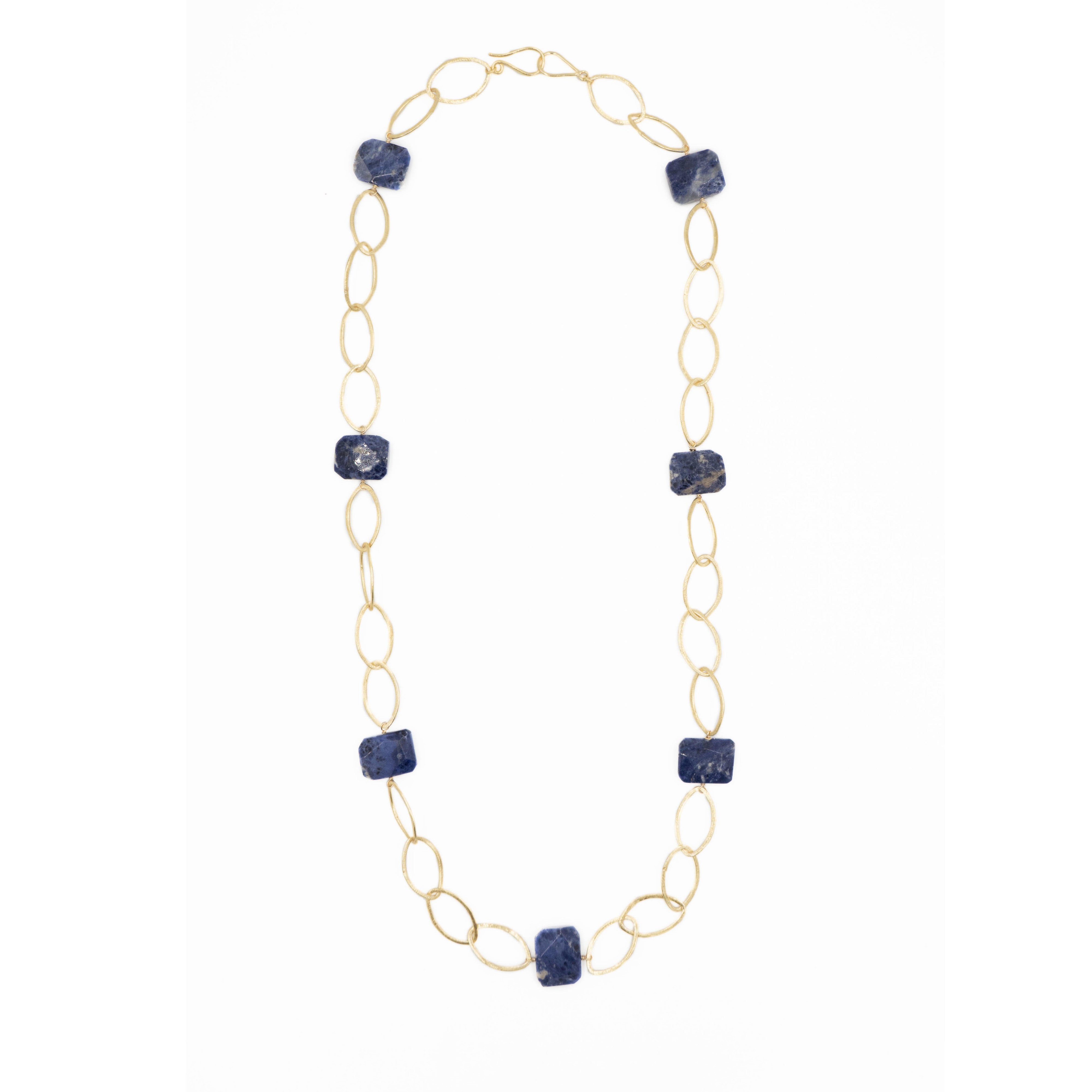 Ikat Necklace, Lapis