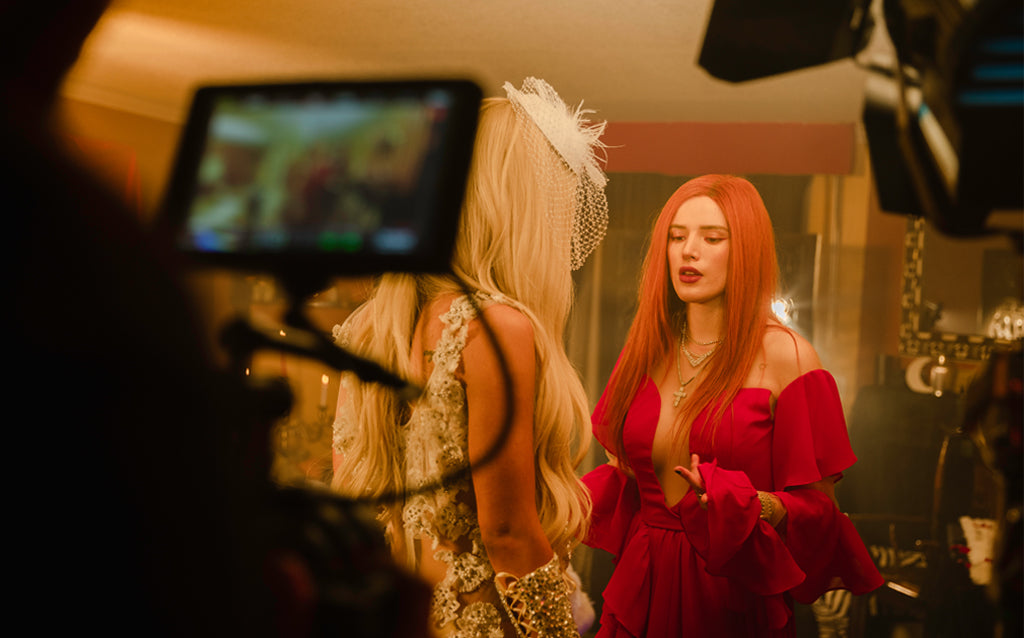 Behind the scenes of Do Not Disturb with Gigi Gorgeous and Bella Thorne