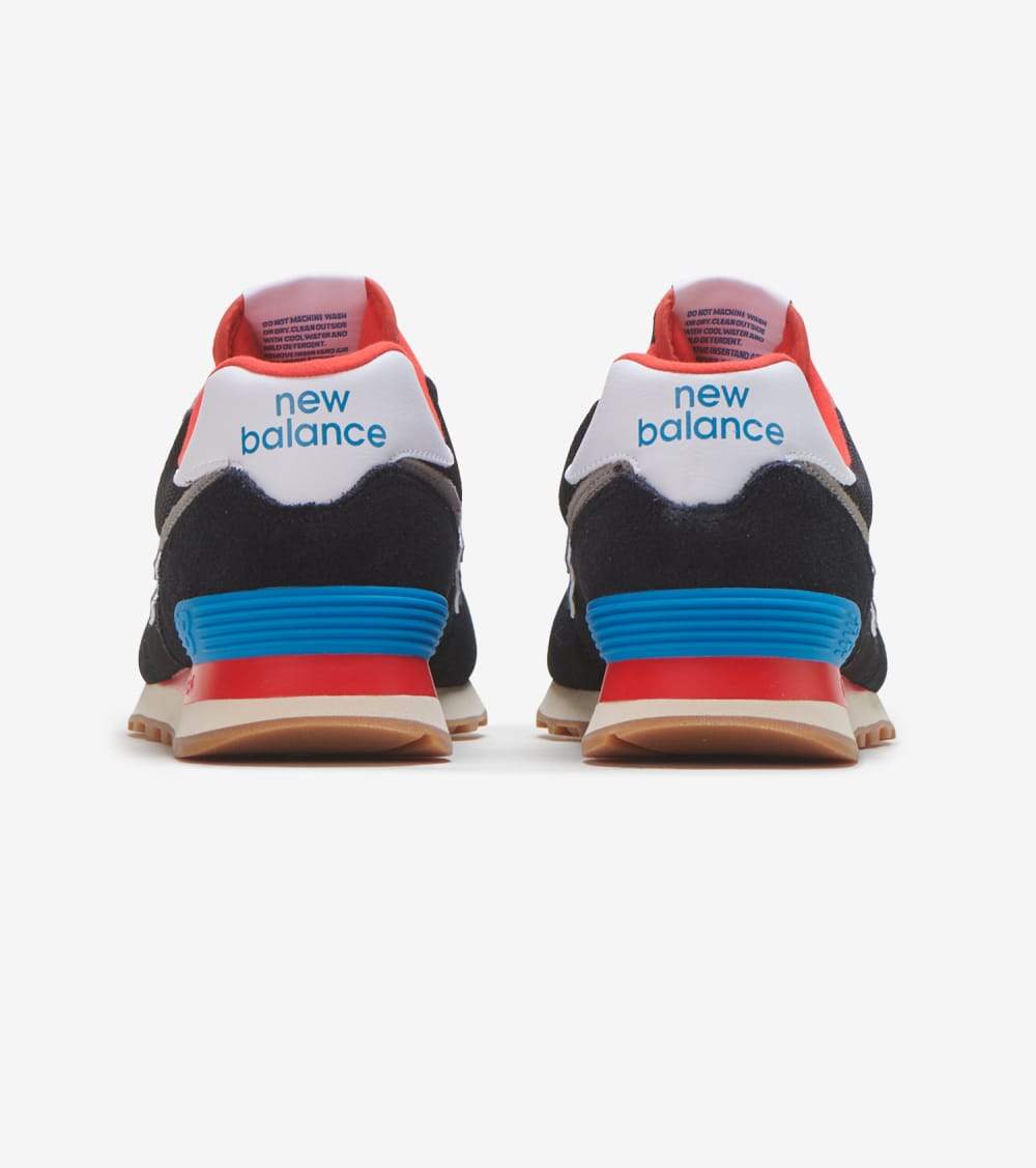 new balance 574 black blue orange