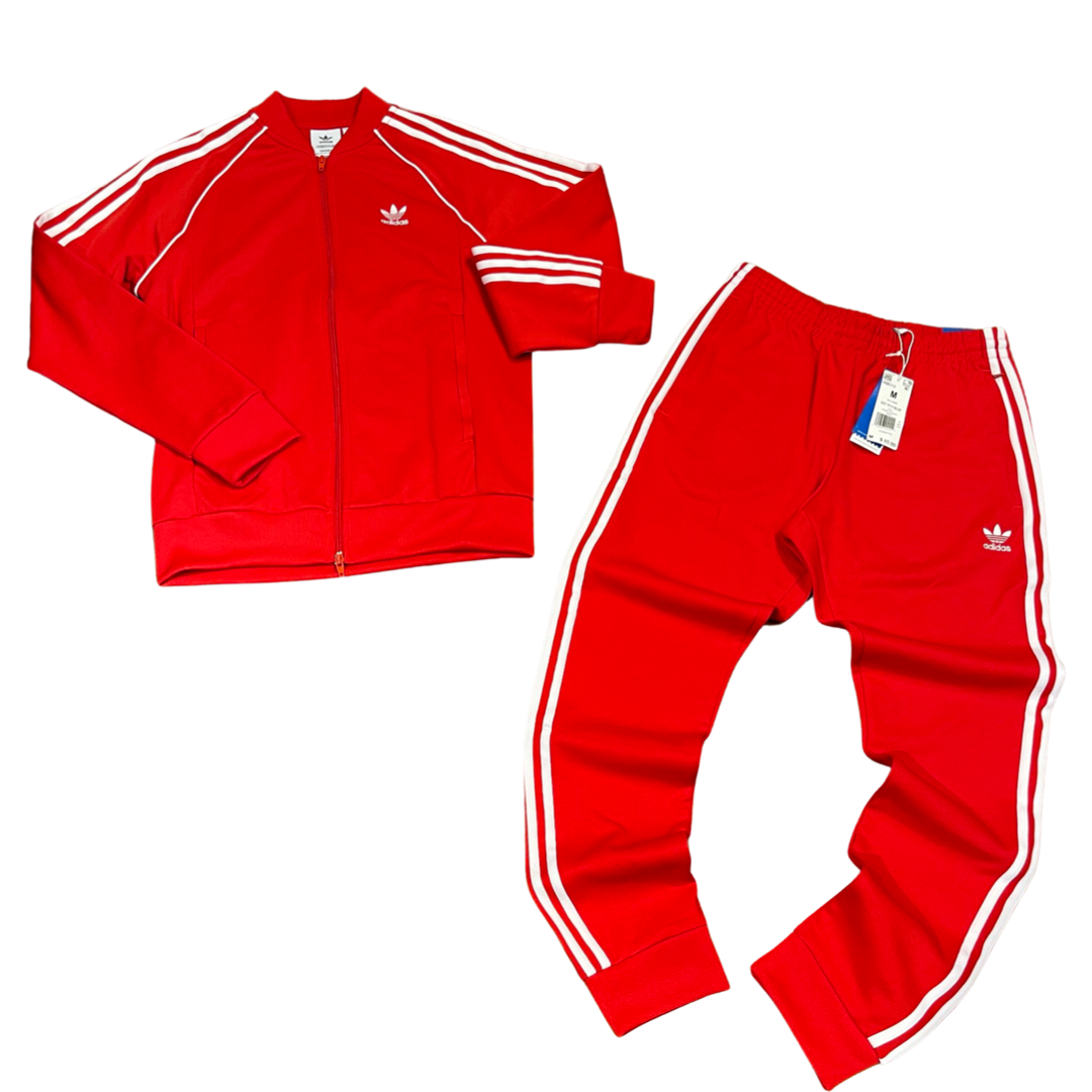 gesto Buzo En cantidad Adidas Originals - SST TT TRACKSUIT Men's - Red white – Moesports