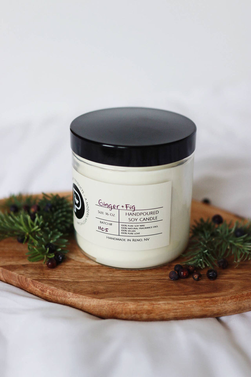 Hand-poured Wood Wick Candles -16 oz