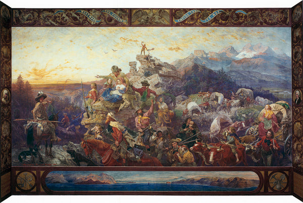 Emanuel Leutze (American, 1816-1968) Westward the Course of Empire Takes Its Way (1861) 20 x 30 feet. United States Capitol, Washington, DC.